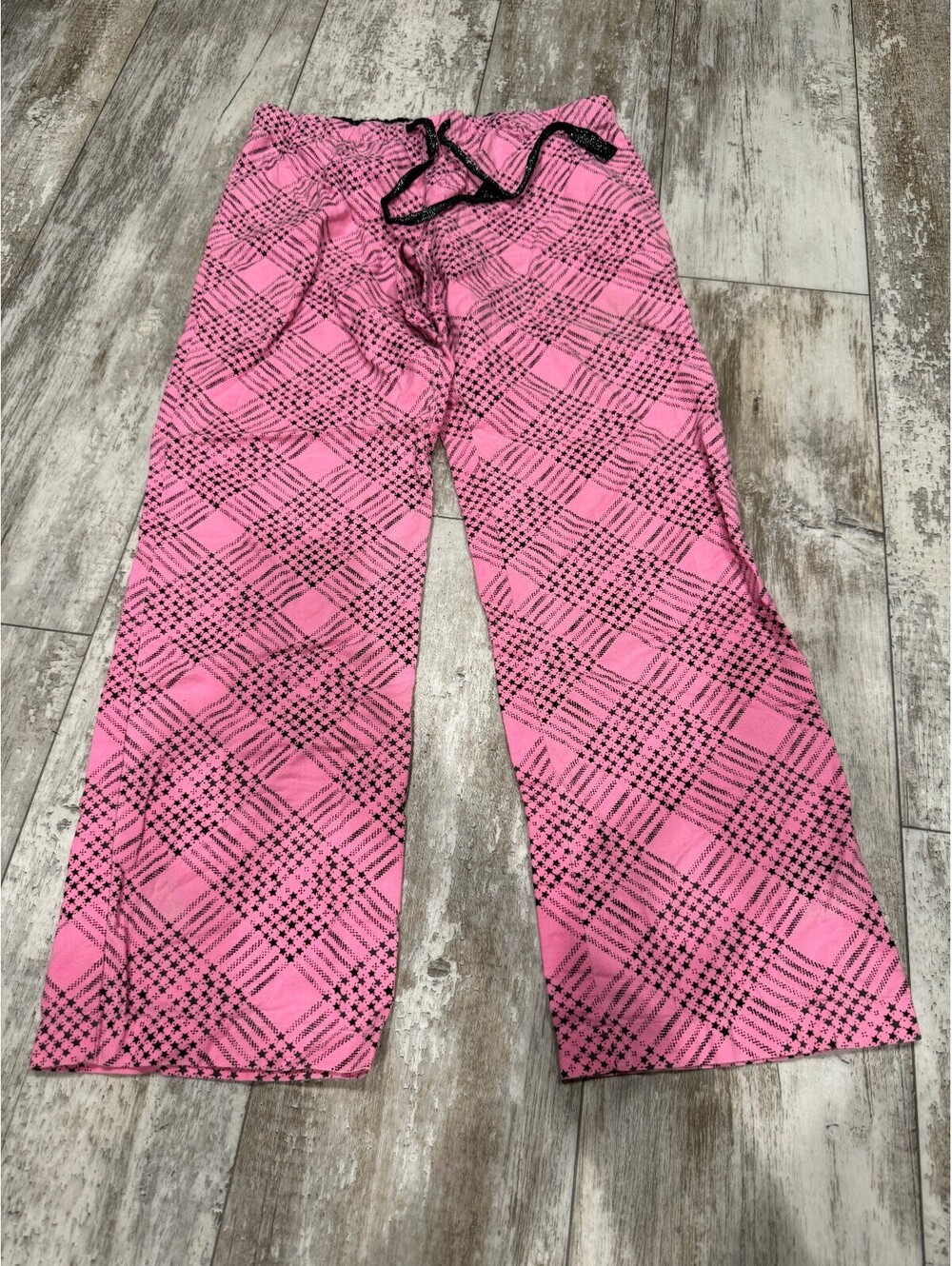 Xhilaration Womens M Pink Plaid Pajama Pants Y2K Lounge
